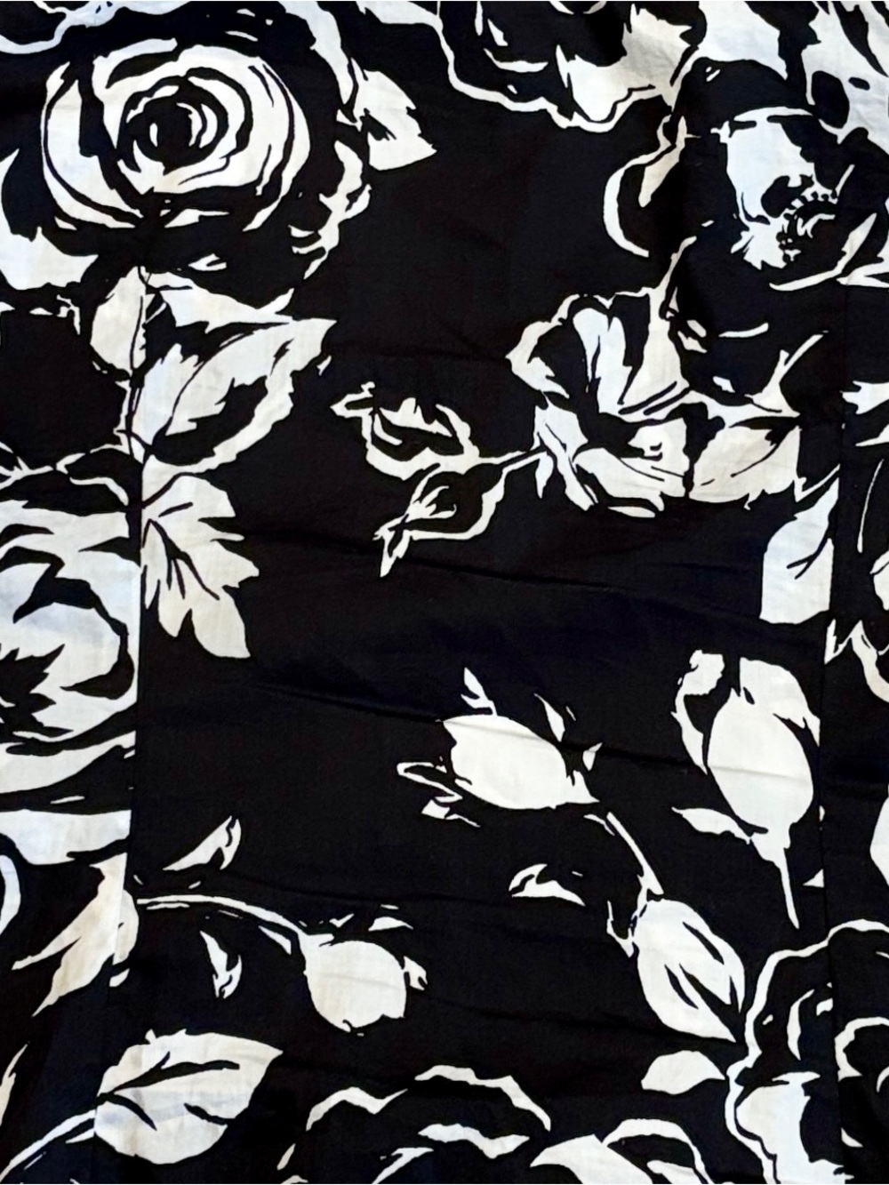 Lauren Ralph Lauren Black and White Floral Rose Button-Down Shirt 100% Cotton - Picture 9 of 11